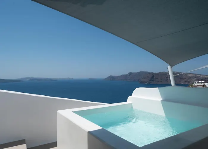 Splendid Santorini With Sea View And Hottub